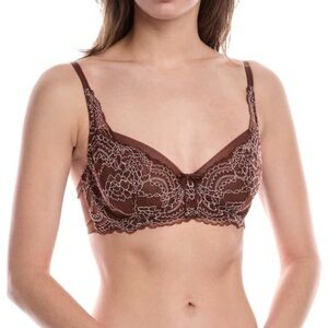 SKARLETT BLUE Minx Balconette Bra In Brown Size 36C